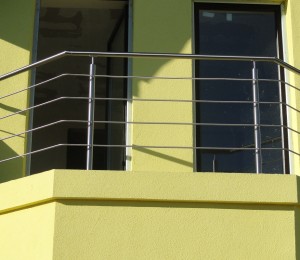 balustrada nierdzewna balkon trapezowy