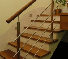 balustrada inox drewno
